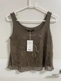 rienda ビーズ刺繍ショートタンクのサムネイル