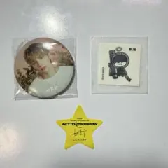 TOMORROW カプセルトイ 缶バッジ ヒュニンカイ 落下物 ステッカー