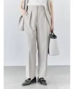 フロントZIPリネンライクテーパードパンツ Sグレー Mのサムネイル