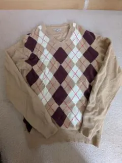 BURBERRY アーガイルセーター Lサイズ