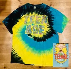 Tシャツ 古着 90s TEENAGE タイダイ柄 XL アート サイケデリック