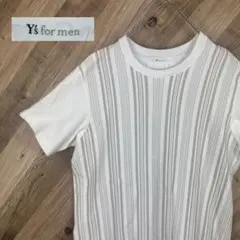 Y's for men ワイズ　ストライプ 半袖Tシャツ　切り替え　サイズ3のサムネイル