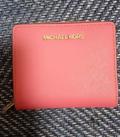 美品　マイケル・コース　2つ折り財布　ピンク