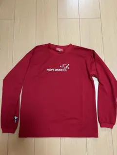 PEANUTS スヌーピー　赤 長袖シャツ S バスケ　オンザコート