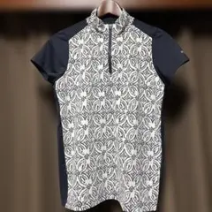MUNITALP ムニタルプ ゴルフウェア 半袖ハーフジップシャツ 総柄【美品】のサムネイル