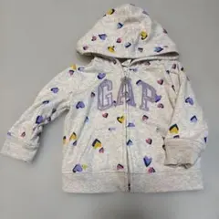 GAP ハート柄 ジップアップパーカー