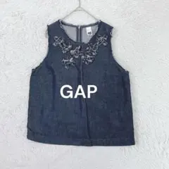 ギャップ GAP リネンコットンブレンドデニムベスト ノースリーブ タンクトップ