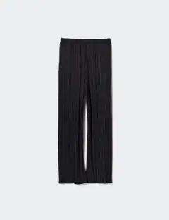 【ユニクロ】プリーツストレートパンツ　ブラック　Mサイズ