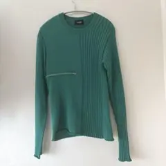 【再値下】美品　soduk グリーン 長袖ニットセーターのサムネイル