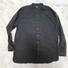 UNIQLO バンドカラーシャツ XL ブラック