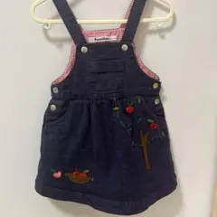 familiar ファミリア　ジャンバースカート 80cm デニムワンピース