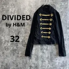 a4081【DIVIDED】ナポレオンジャケット ブラック 32