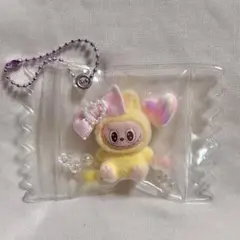 ラブブ　LABUBU マスコット　キャンディバッグキーホルダー　イエロー