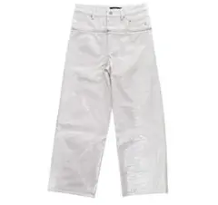 GOAR ZIPPER WAIST PANTS クロコ 白 ゴア goar.archive クロコ レザー ホワイト L 白 ゴアアーカイブ - メルカリ