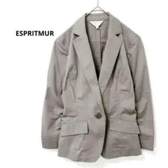 ESPRITMUR テーラードジャケット 綿混 袖ギャザー グレージュのサムネイル