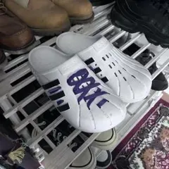 adidas クロッグサンダル 27.5cm ホワイト スポーツサンダル