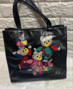 ⭐️FEILER フェイラー トートバッグ ハンドバッグ クマ柄 ブラック