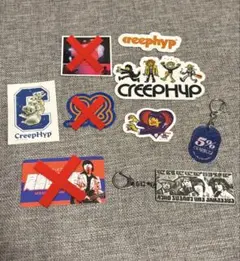 CreepHyp ステッカー 4枚+キーホルダー2つのセット