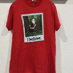 US古着 赤 サンタ Tシャツ I believe.