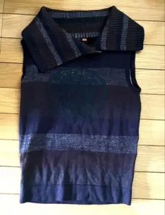 DIESEL ストライプ ノースリーブ ニットベスト S