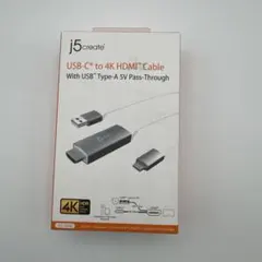 j5create 充電しながら投影 USB C HDMIケーブル 4K@60Hz