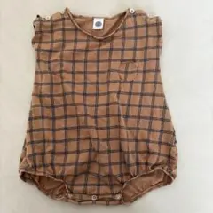 LE PETIT GERMAIN チェック柄ロンパース 2A