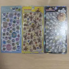 たまごっちとおさるのジョージとしまえながのプチドロップシール