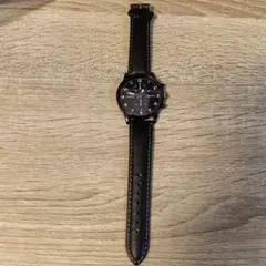 GENEVA メンズ クォーツ腕時計 ブラック
