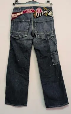 デニムダンガリーdenim&dungaree130ワッペン付きデニムパンツ