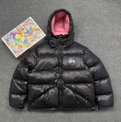 Stussy 刺繍 ブラック Mサイズ ダウンジャケット