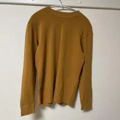 UNIQLO U HEATTECH 長袖Tシャツ マスタード