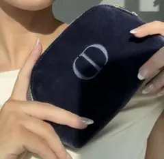 ☆新品☆Dior☆ネイビー☆ベルベット☆ポーチ