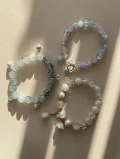 ハンドメイド 天然石 ブレスレット 3本セット