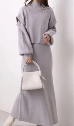 one after another NICE CLAUP ニットワンピース