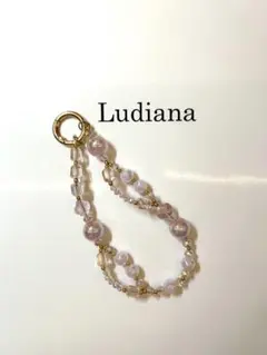 2連ハンドストラップ スマホホルダーバッグチャームピンク系新品即納