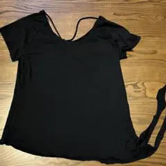 ブラックオープンバックヨガウェア Sサイズ