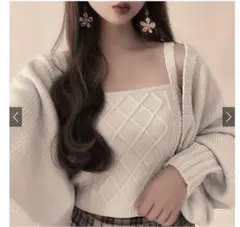 GRL★ケーブルニットカーディガン