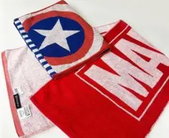 新品　キャプテン・アメリカ タオル MARVEL　2枚組　赤＆ブルーのサムネイル