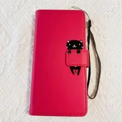 OPPO Reno10 Pro 手帳型スマホケース 猫 マグネット式 レッド