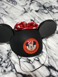 ミニーマウス耳付きキャップ