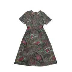 ジュンアシダ フレア ワンピース ペイズリー 花 vintage レトロのサムネイル
