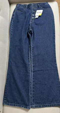 新品未使用 GLOBAL WORK ブラウン サイドラインワイドパンツ