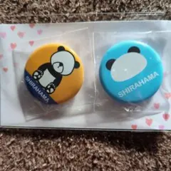SHIRAHAMA パンダ缶バッジ2個セット限定１名様早い物勝ち