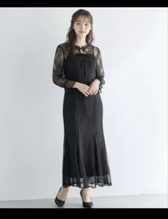 新品 Cinderella youcolor コンビワンピース ドレス 黒 XL