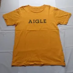 AIGLE 半袖Tシャツ イエロー ロゴ刺繍　エーグルのサムネイル