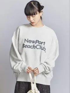 コットン裏毛 ロゴ スウェットプルオーバー　beauty&youth