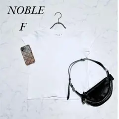 《ノーブル》半袖 Tシャツ/日本製/コットン100/シンプル/ホワイト/白/Fのサムネイル