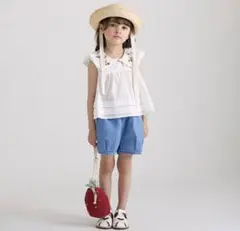 イチゴ刺しゅうブラウス オフホワイト 130