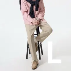 【美品】UNIQLO ストレッチイージーアンクルパンツ　L ベージュ