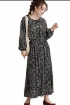 green label relaxingグリーンレーベル　ワンピース ドット柄